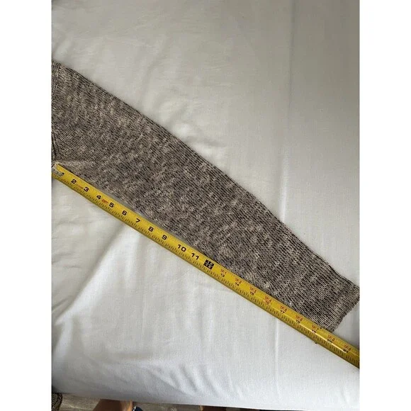 Eileen Fisher Gray Open Long Knit Cardigan Organic Linen Cotton Office Large - Picture 7 of 9